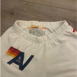 White aviator nation sweats size XS